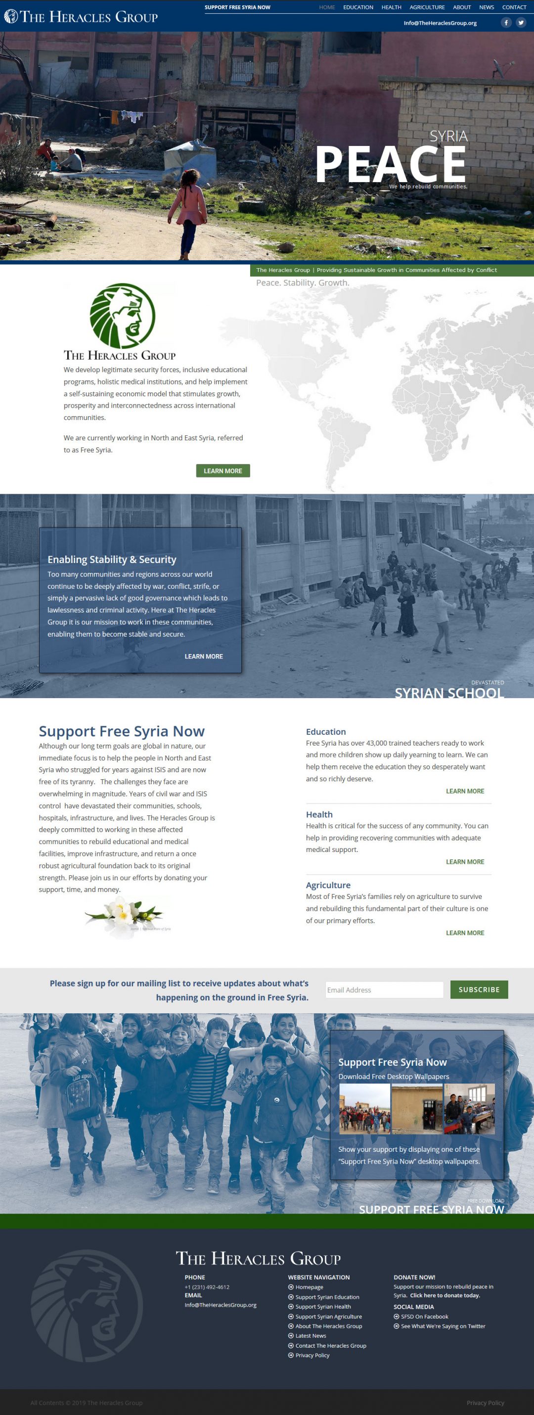 The Heracles Group — A U.S. NGO Rebuilding Lives in Syria | Traverse City Web Design