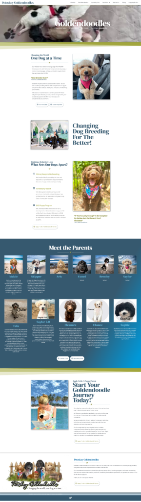 Traverse City Website Design - Petoskey Goldendoodles Home Page