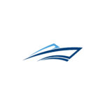 Stylized boat logo representing a Michigan web design company specializing in nautical themes and marine services.