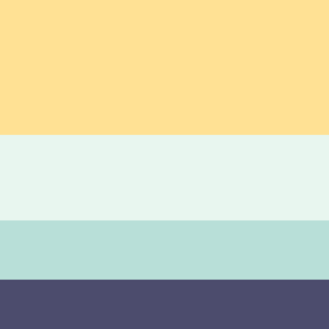 Northern Color Palettes for Graphic & Web Design Color palette featuring soft pastel shades suitable for Michigan web design projects, including light yellow, mint green, and navy blue.