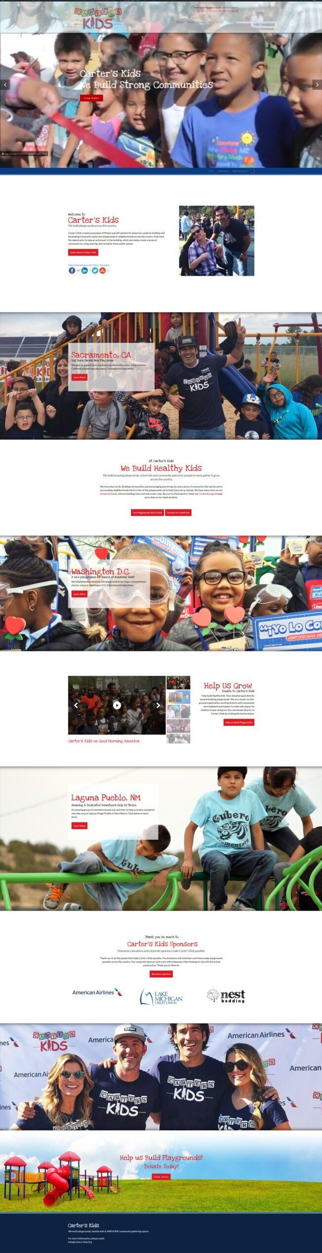 Client Spotlight: Carter’s Kids — Building Play, Community, and Joy Together Carter’s Kids website screenshot